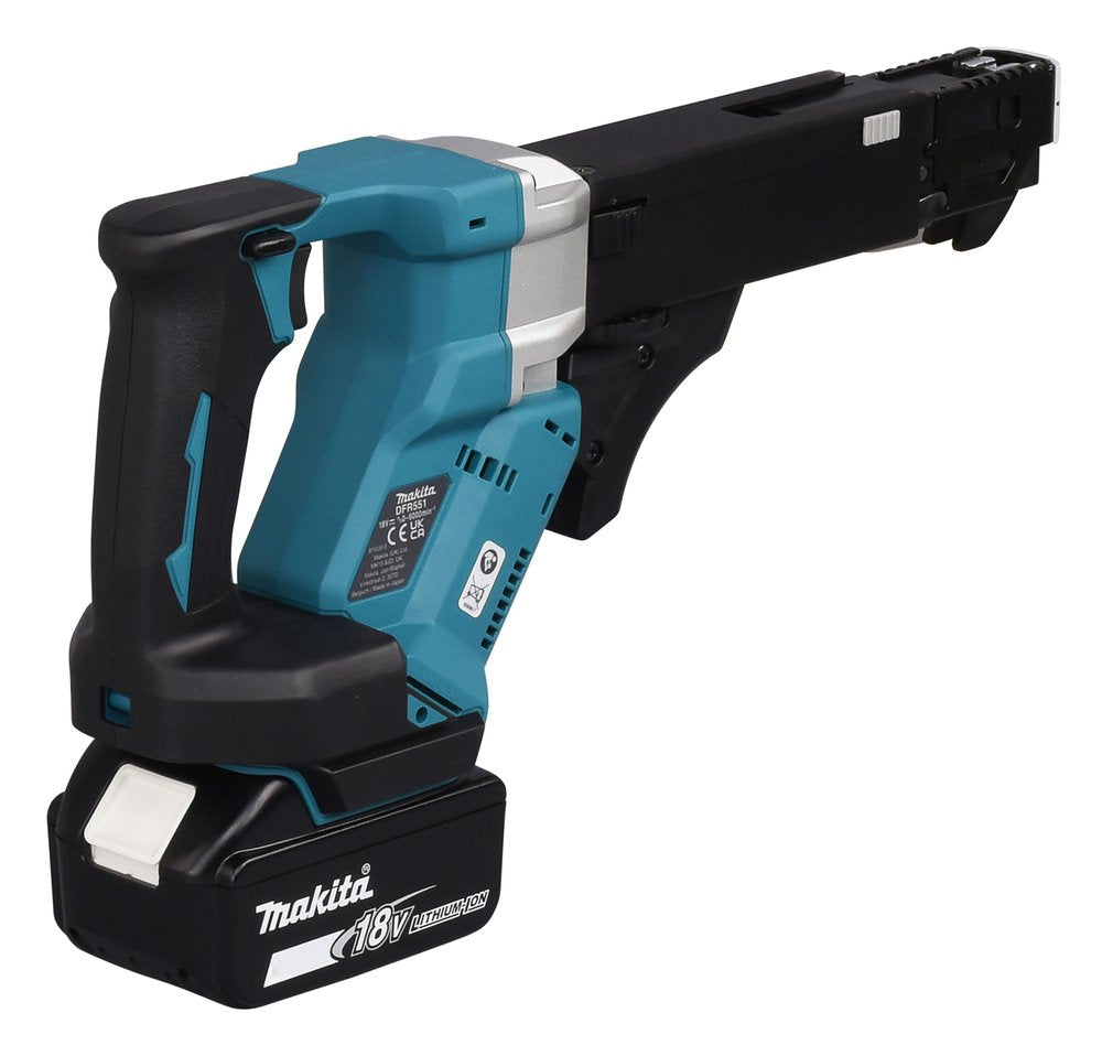 Destornillador De Cargador Inalámbrico Makita Dfr551z, 18 Voltios Negro/Azul, Sin Batería Ni Cargador