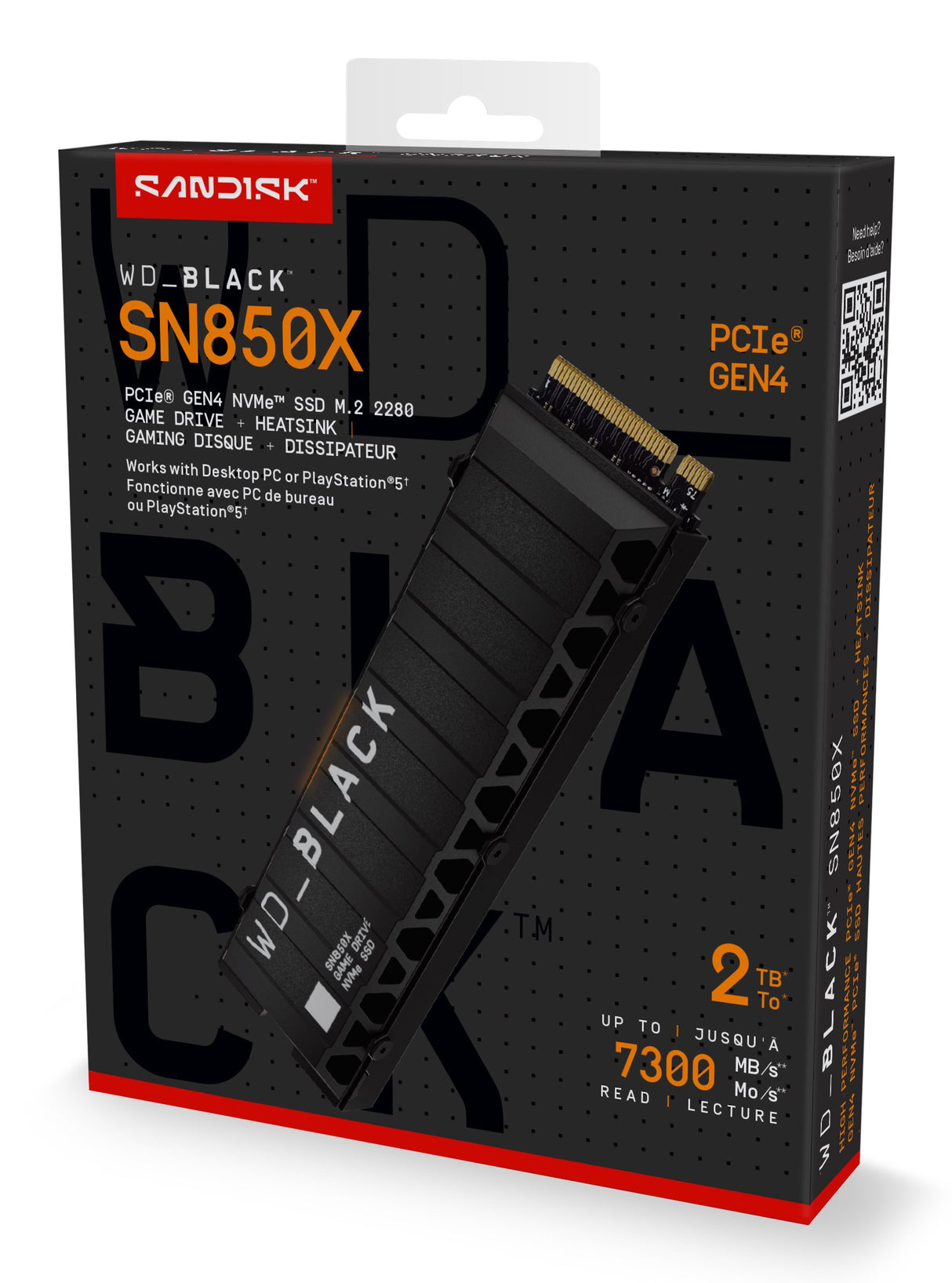 EAN 0718037891309 - SanDisk Black WD_BLACK SN850X NVMe 2 TB M.2 PCI Express 4.0 imagen 3