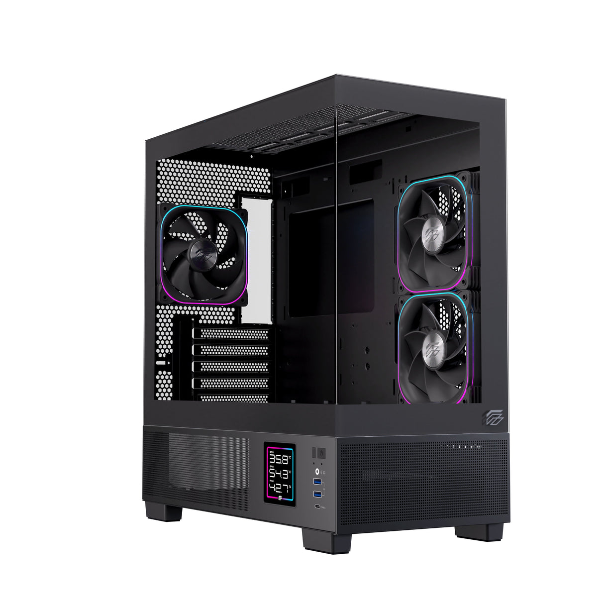 EAN 6977277360011 - Einarex EXCS-SM-51DR-B carcasa de ordenador Micro Torre Negro imagen 1