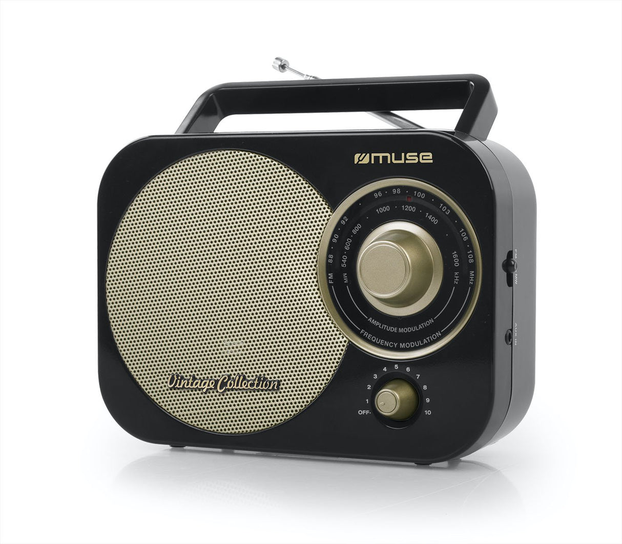 EAN 3700460205454 - Muse M-055 RB Portátil Analógica Negro, Oro imagen 1