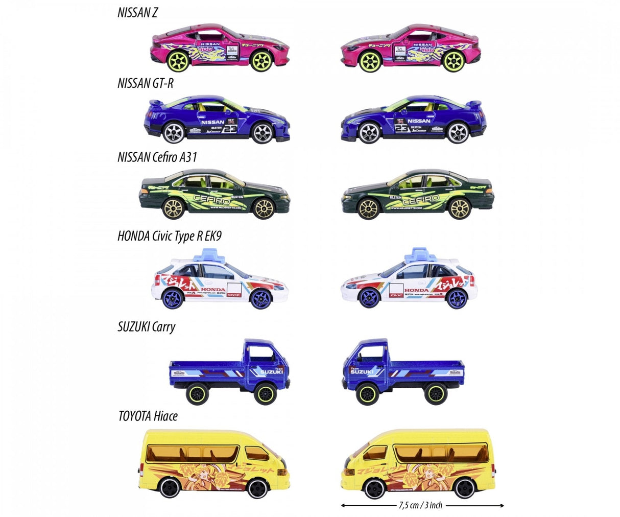 Pojazd Japan Legends Deluxe 6 Rodzajów