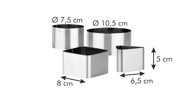 Moldes De Emplatar Grandchef, 4 Pzs. Tescoma