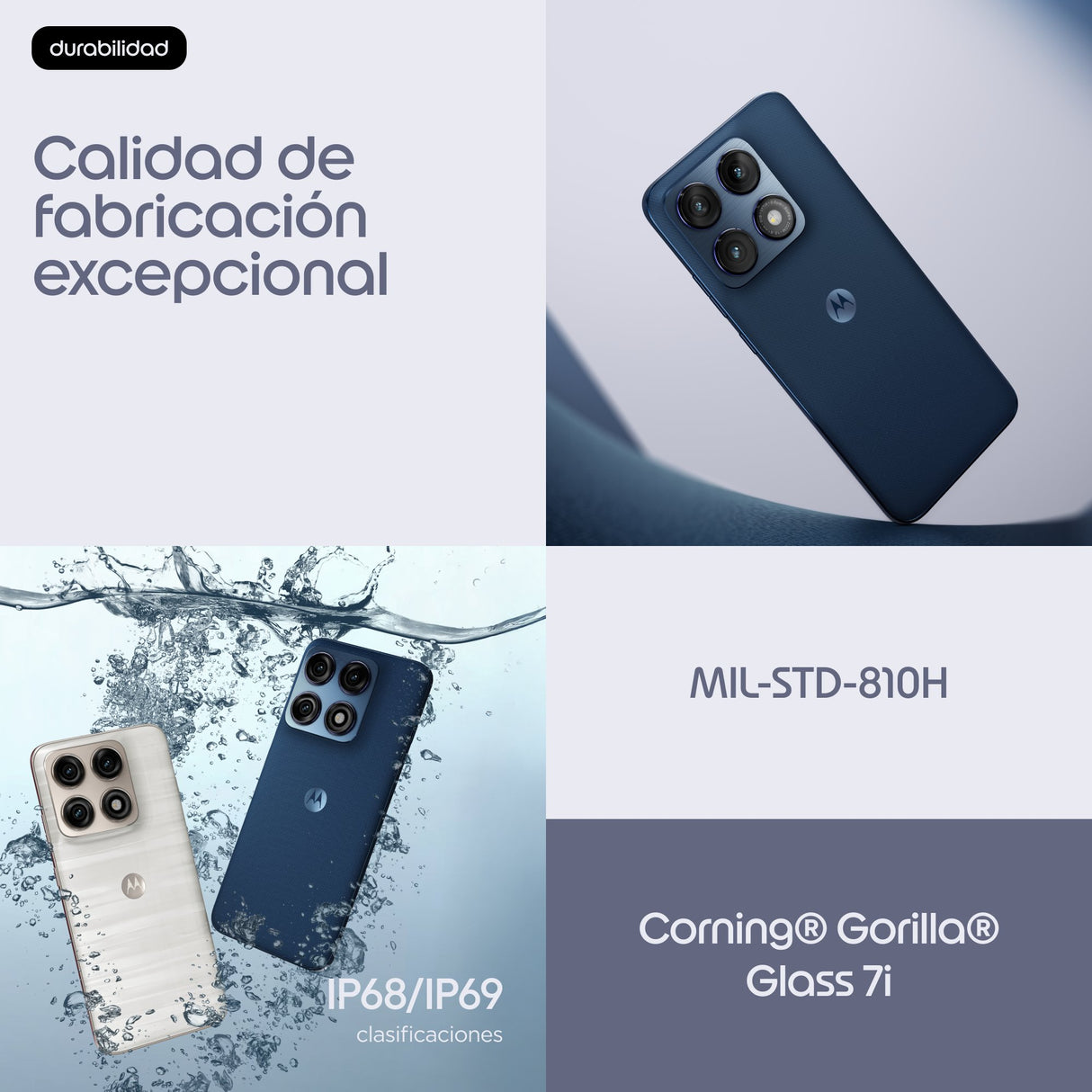 EAN 0840493615790 - Motorola edge 70 pro 17,2 cm (6.78") SIM doble Android 16.0 5G USB Tipo C 12 GB 512 GB 6500 mAh Azul oscu imagen 11