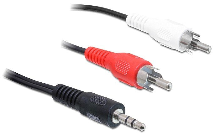 Delock Cable Audio Jack 3,5 Mm Stereo Macho A 2 Rca Macho 3 Metros