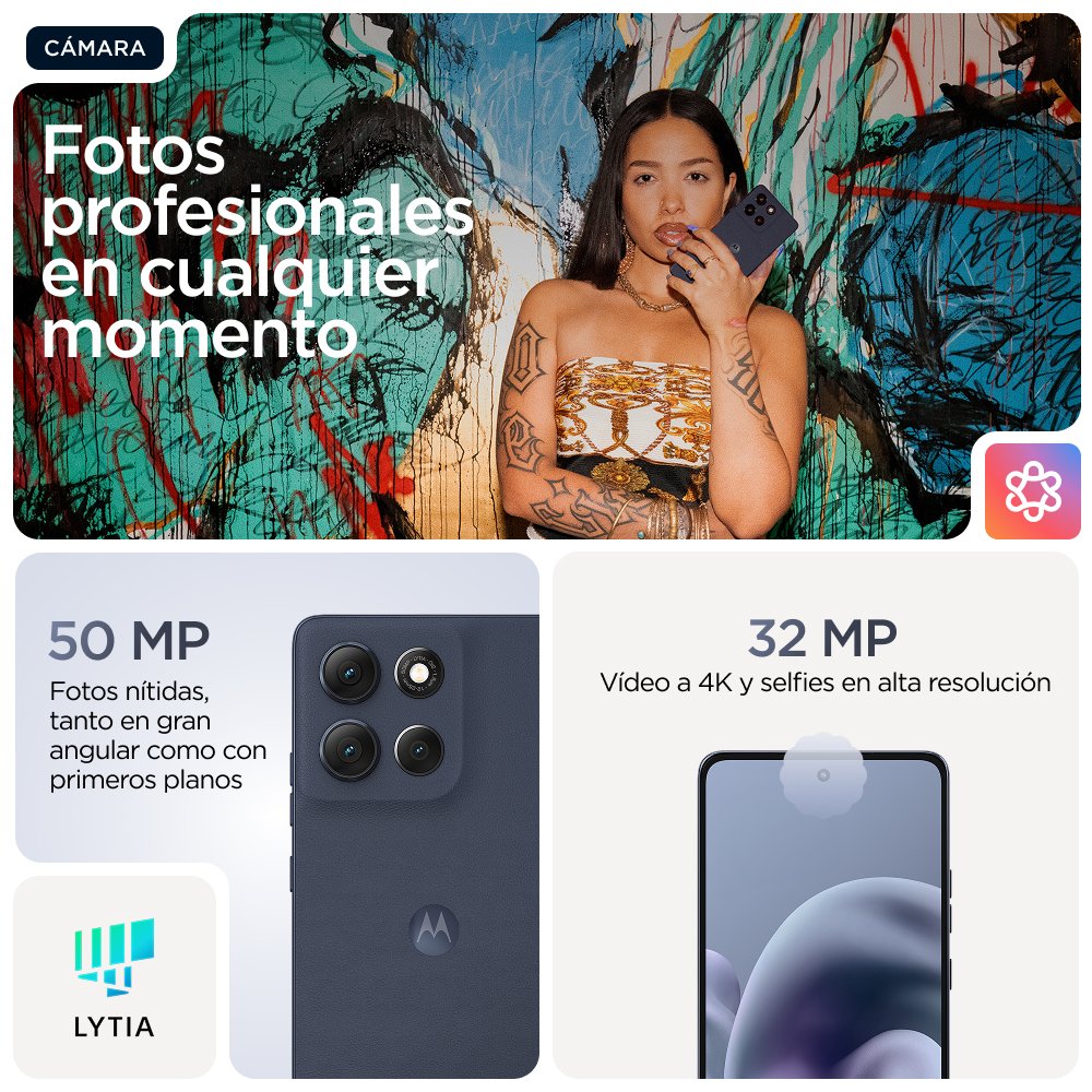 EAN 0840023294891 - Motorola moto g86 5G 16,9 cm (6.67") SIM doble Android 15 USB Tipo C 8 GB 256 GB 5200 mAh Azul oscuro imagen 8