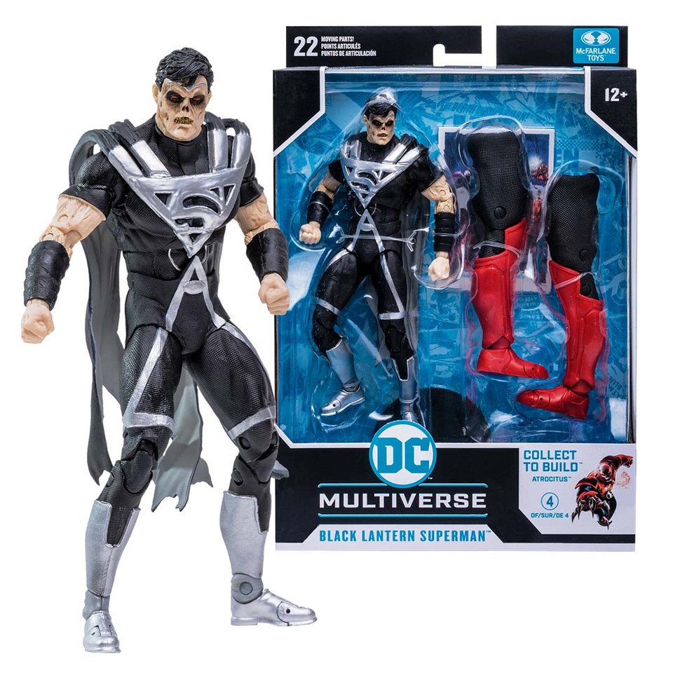 Figura Black Lantern Superman Multiverse Dc Comics 17cm