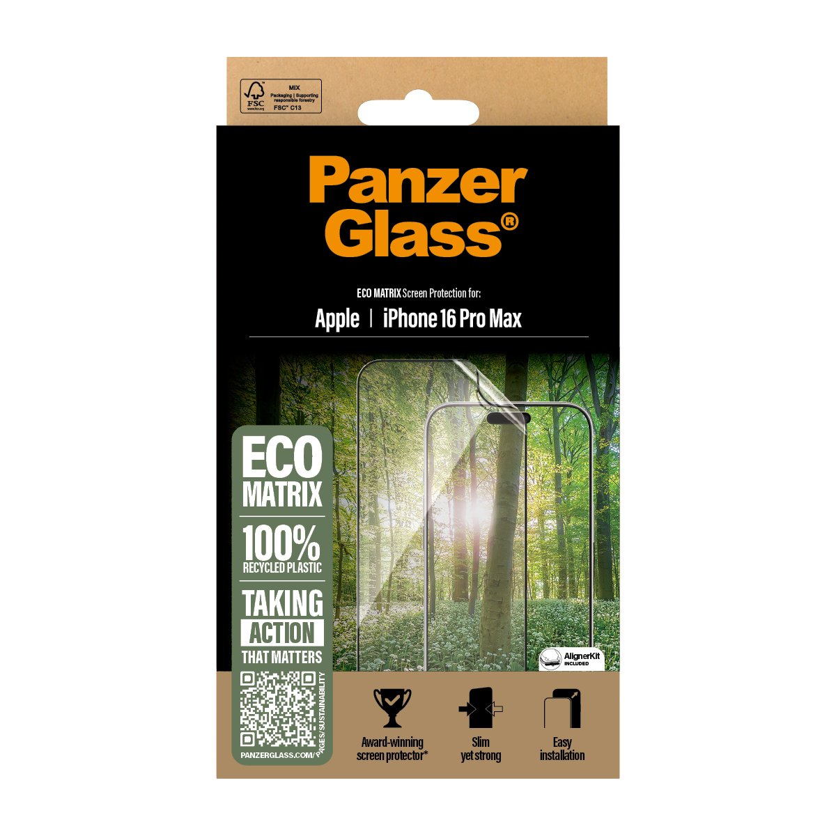 EAN 5715685002601 - PanzerGlass ® ECO MATRIX Screen Protector iPhone 16 Pro Max | Ultra-Wide Fit Protector de pantalla Apple imagen 3