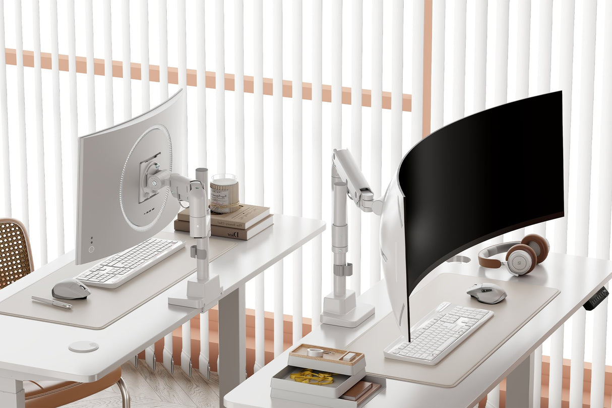 EAN 4016032505945 - Digitus DA-90476 soporte para monitor 144,8 cm (57") Escritorio Blanco imagen 2