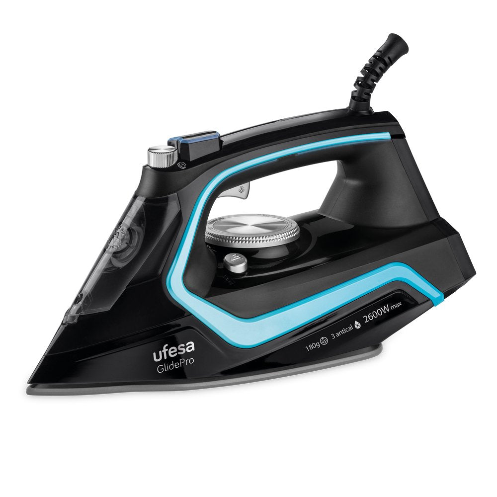 Plancha De Vapor Suela De Cerámica Vapor Continuo 35 G/Min Ufesa Pv2600 Glidepro Negro