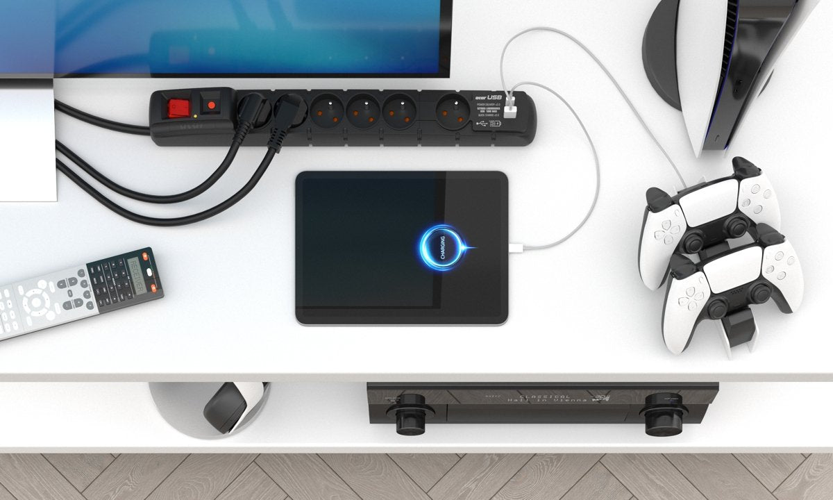 Regleta Acar S6 Usb Pd 3.0 Qc 6 Gniazd 1.5m