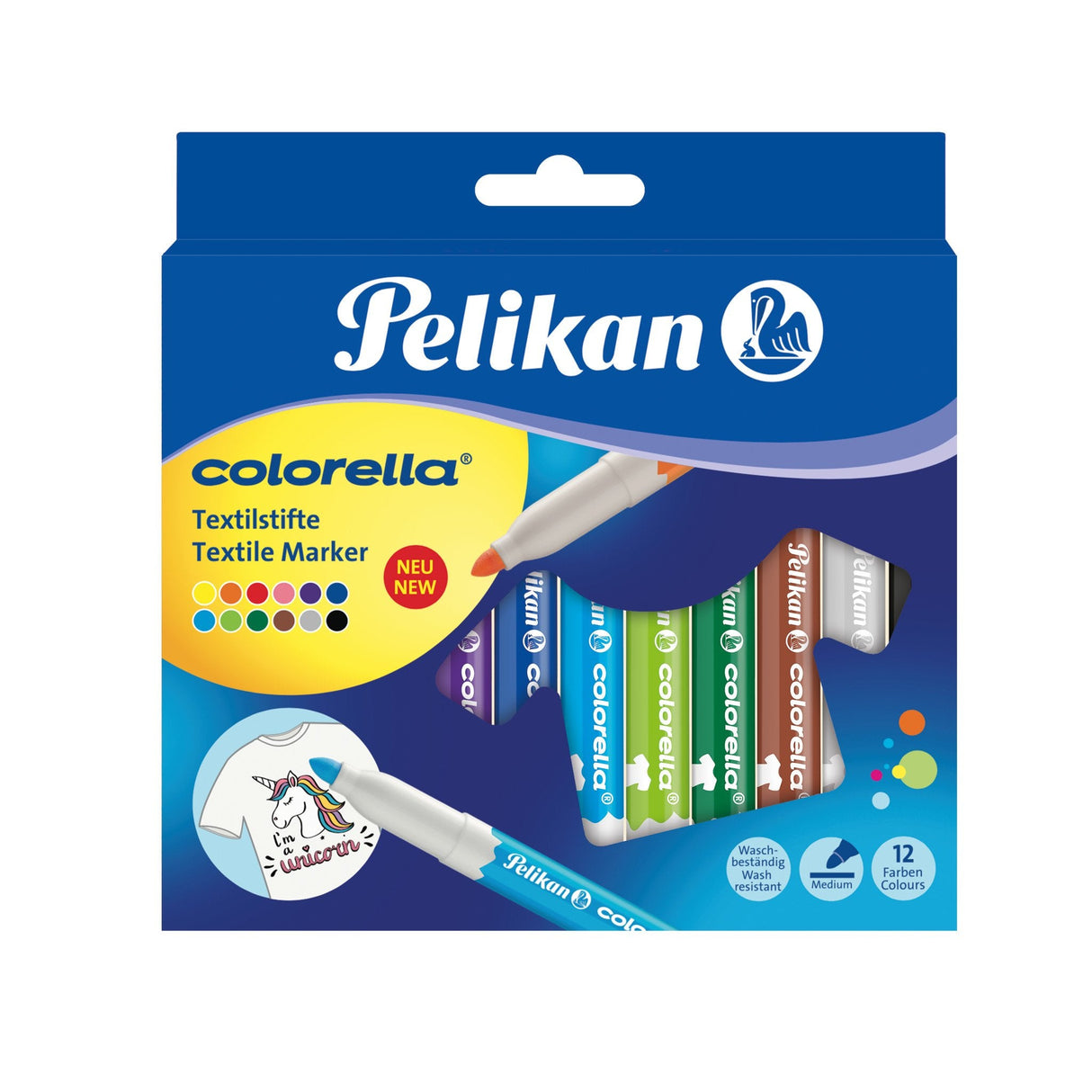 EAN 4012700814586 - Pelikan Colorella Textile marcador permanente Multicolor 12 pieza(s) imagen 1