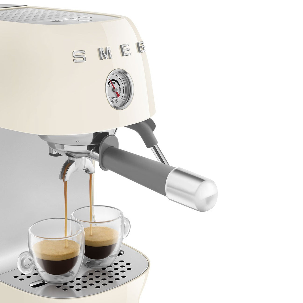 Smeg Espressomaschine Ecf03creu, Thermoblock, Cold Brew, Dampfdüse, 1.4l Tank