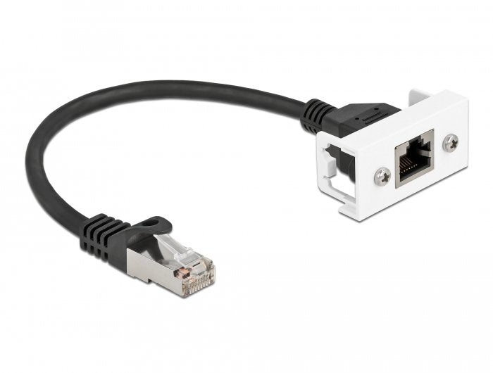 Cable Delock 87109 De Red Negro, Blanco 0,25 M Cat6a S/Ftp (S-Stp)