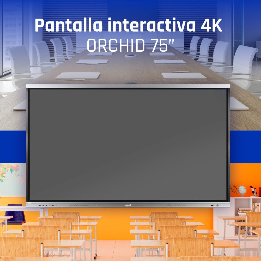 EAN 8435364318812 - iggual Orchid 75" Panel plano interactivo 190,5 cm (75") LED Wifi 400 cd / m² 4K Ultra HD Negro Pantalla imagen 2