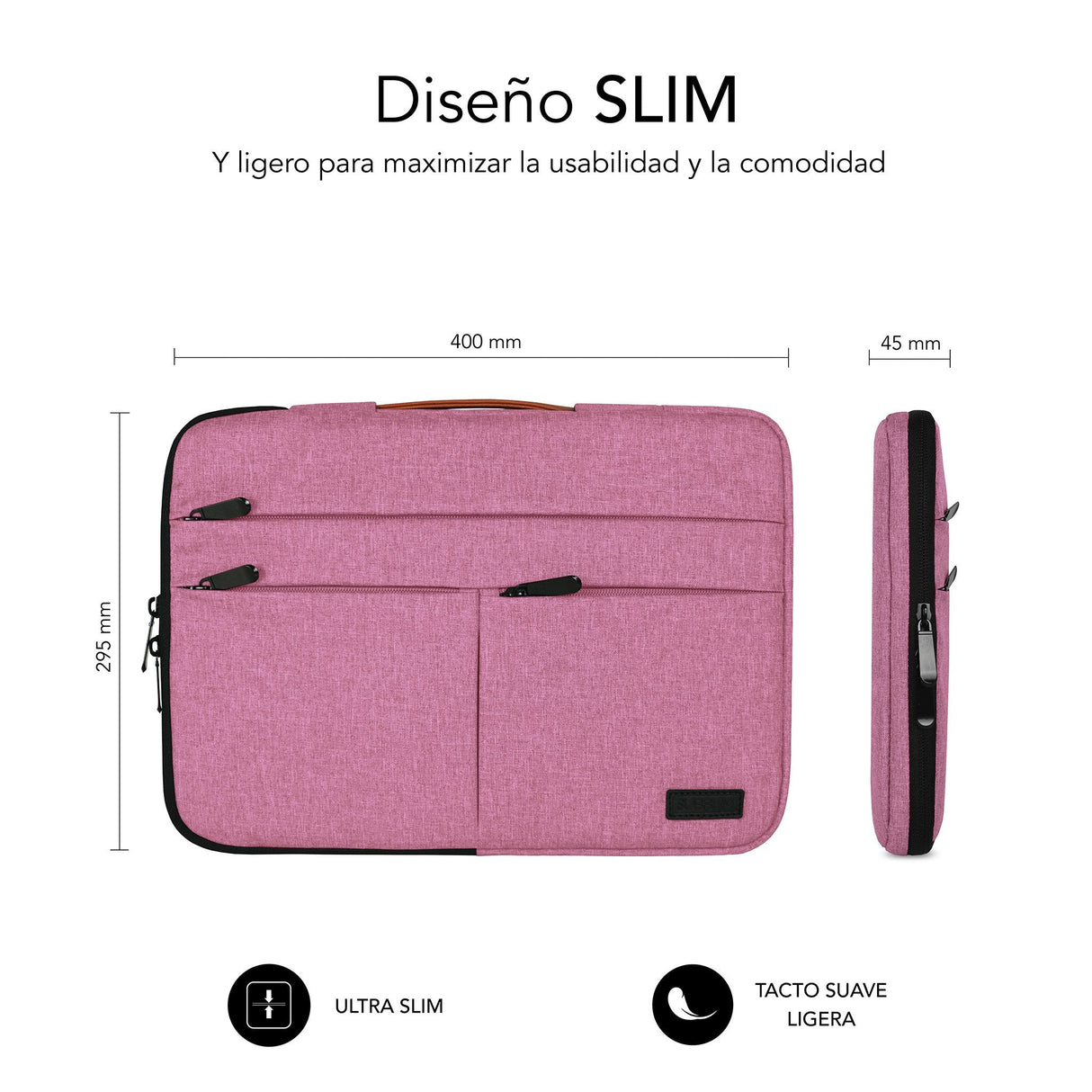 Funda Subblim Air Padding 360 Sleeve Para Portátiles Hasta 15.6' Rosa