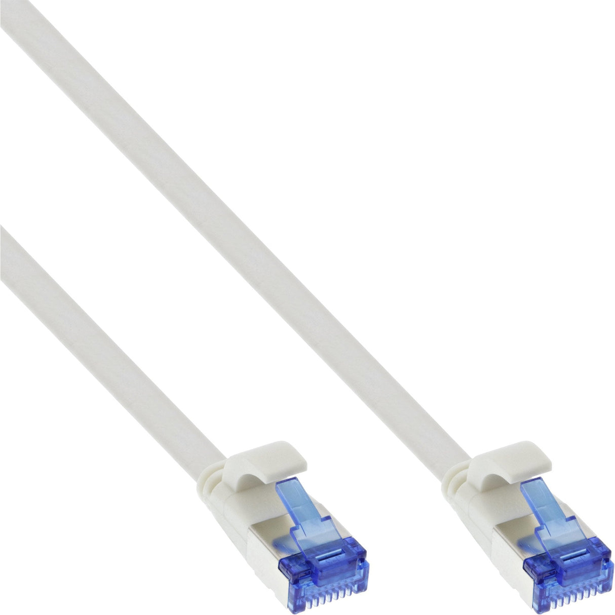 Cable De Red Plano Inline, U/Ftp, Cat.6a, Tpe Libre De Halógenos, Blanco, 7,5m