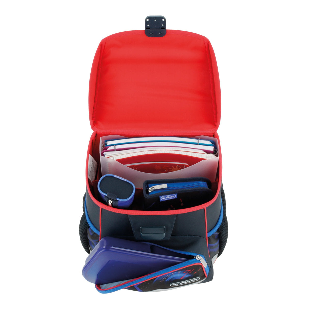 EAN 4008110370934 - Herlitz Loop Plus High Speed juego de mochila escolar Niño Poliéster Azul, Rojo imagen 5