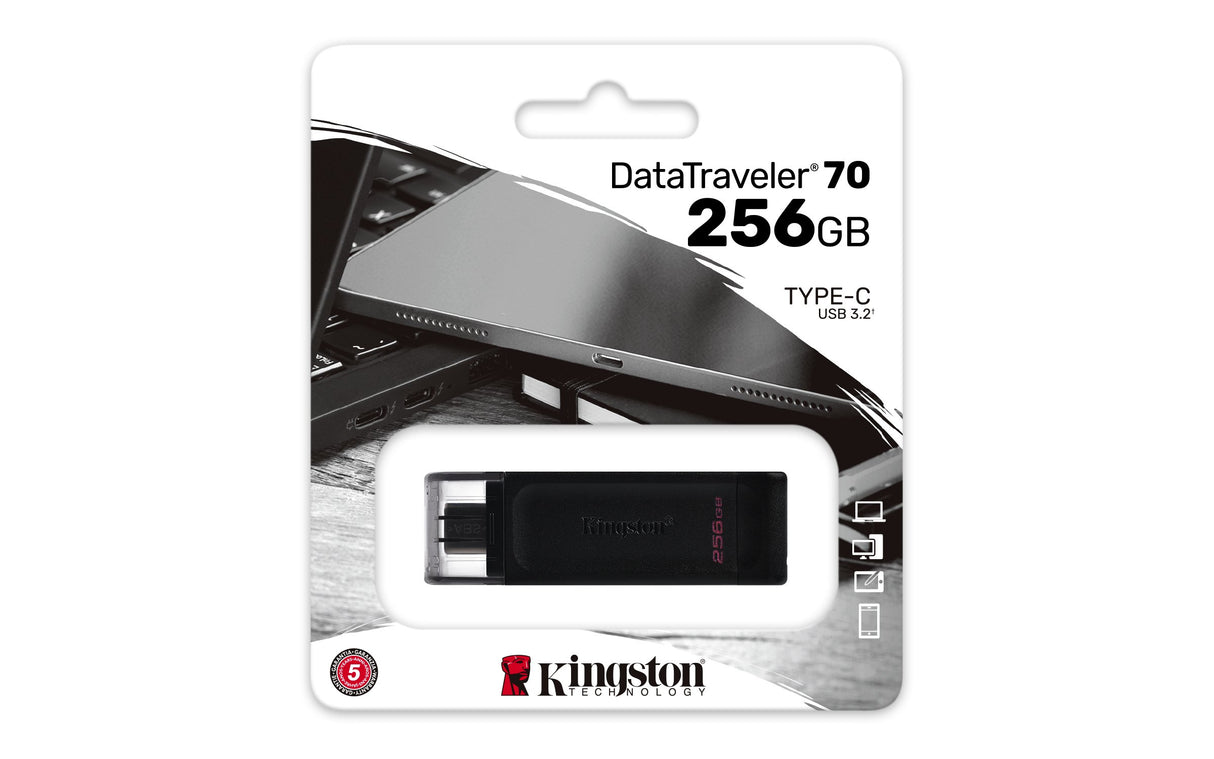 EAN 0740617331233 - Kingston Technology DataTraveler 70 unidad flash USB USB Tipo C 3.2 Gen 1 (3.1 Gen 1) Negro imagen 5