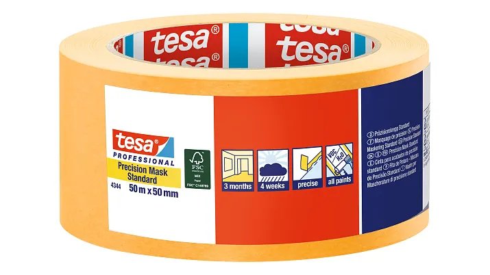 EAN 4042448352613 - TESA Professional 4344 50 m Cinta de pintor multiusos Apto para uso en interior Adecuado para uso en exte imagen 1