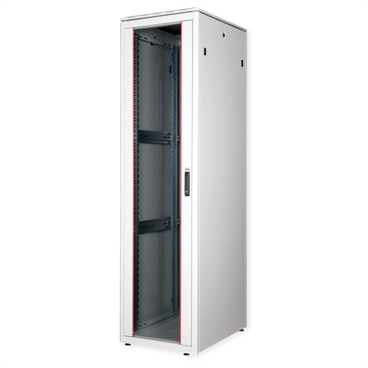 Roline 19-Zoll Netzwerkschrank Pro 47 He, 600x800 Bxt Glastr Grau