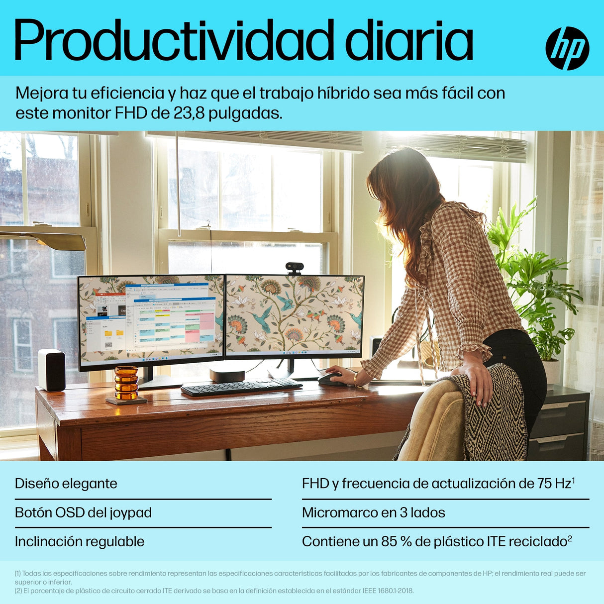 EAN 0196548130177 - HP P24v G5 FHD Monitor pantalla para PC 60,5 cm (23.8") 1920 x 1080 Pixeles Full HD LCD Negro imagen 10