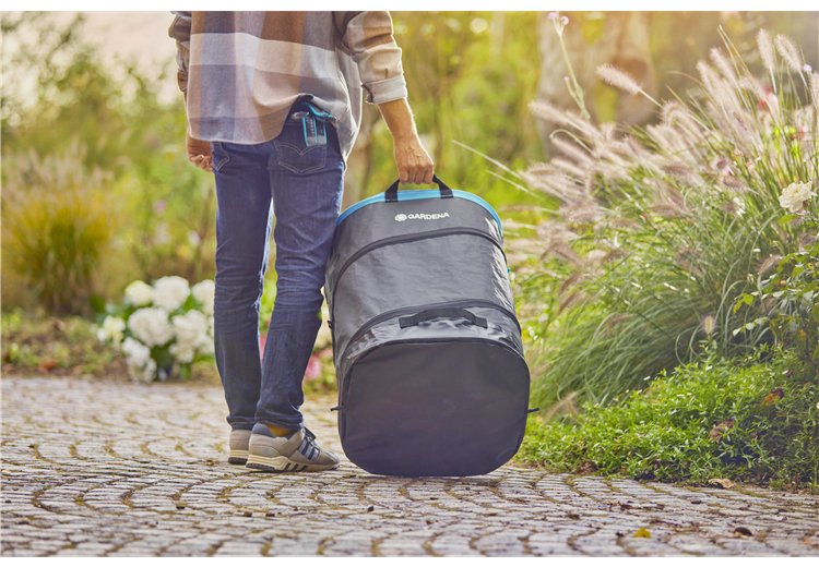 Bolsa Para Residuos De Jardín Gardena Popup Rectangular, Talla M Negro/Turquesa, 127 Litros 11715-20