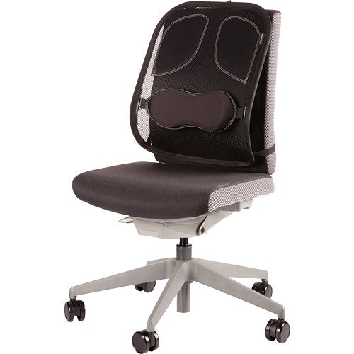 Respaldo Fellowes Mesh Professional Series Suites Cojin Lumbar - Material De Malla - Sistema Triple Tensor - Color Grafito