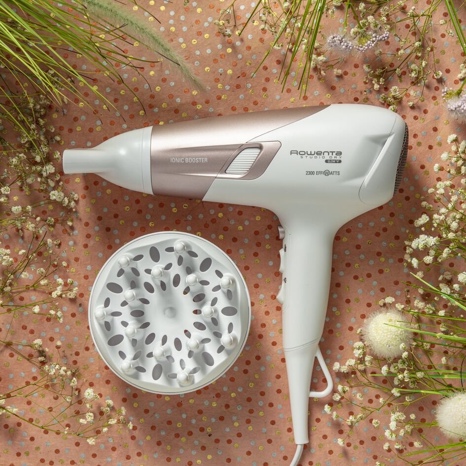 Rowenta Cv5830 Studio Dry 2300w Blanco Secador De Pelo Con Difusor Generador Iónico