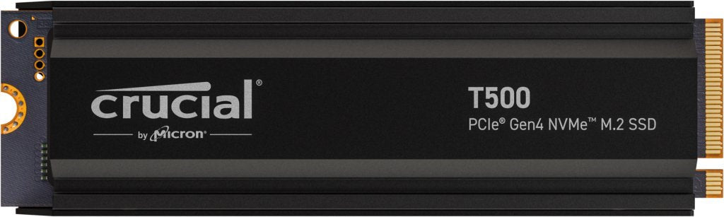 Crucial T500 1 Tb, Ssd Negro, Pcie 4.0 X4, Nvme, M.2 2280, Con Disipador Ct1000t500ssd5