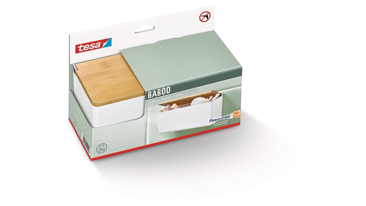 EAN 4063565154157 - TESA BABOO Beige, Blanco Plástico Organizador de baño imagen 3