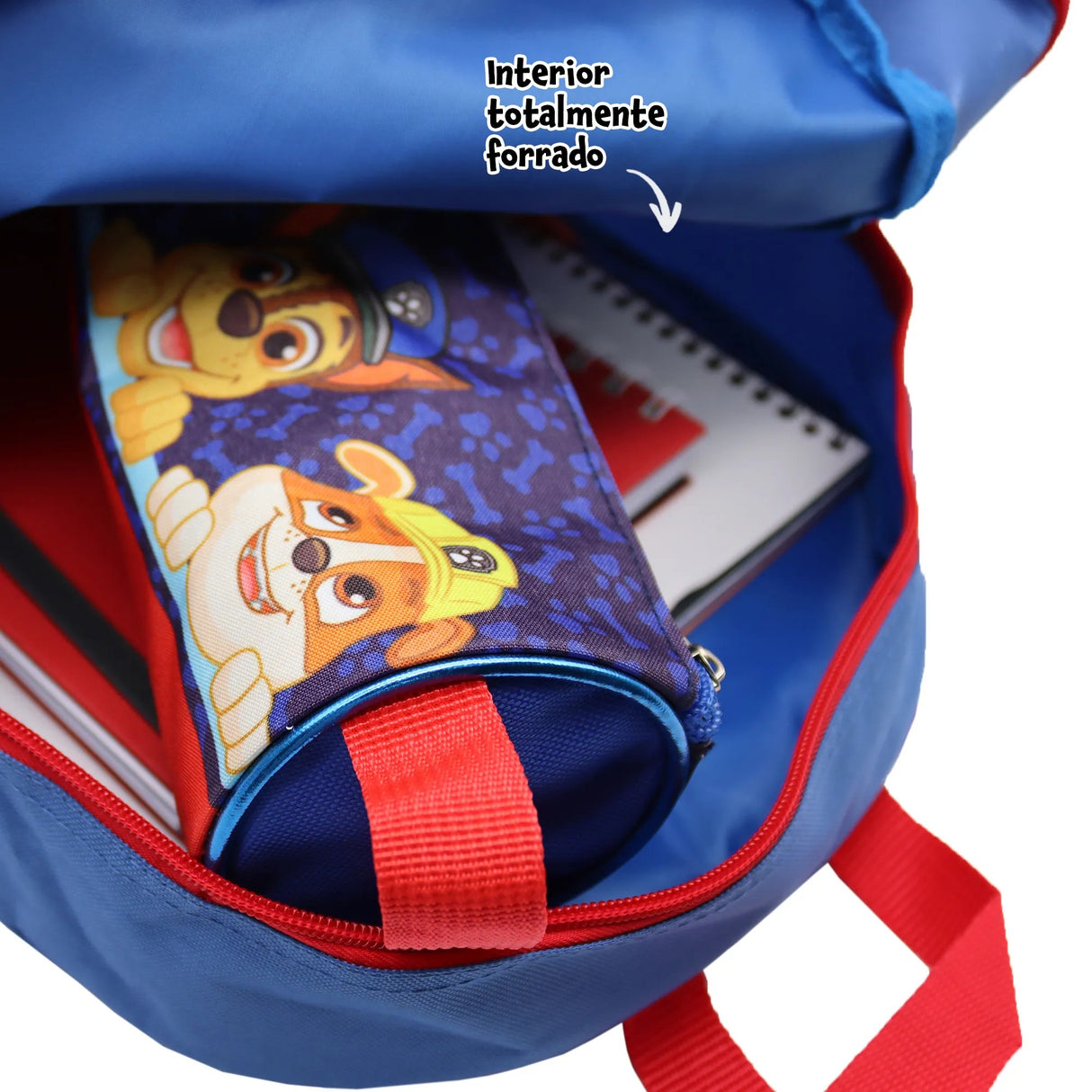 EAN 8435632406166 - DAM Electronics TBT424133C30 mochila Mochila escolar Azul, Rojo Cuero, Poliéster imagen 4