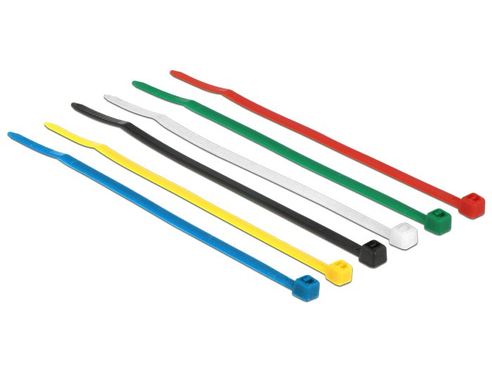 Delock 18627 Bridas Para Cables De Colores L 100 X W 2,5 Mm 100 Piezas Surtido