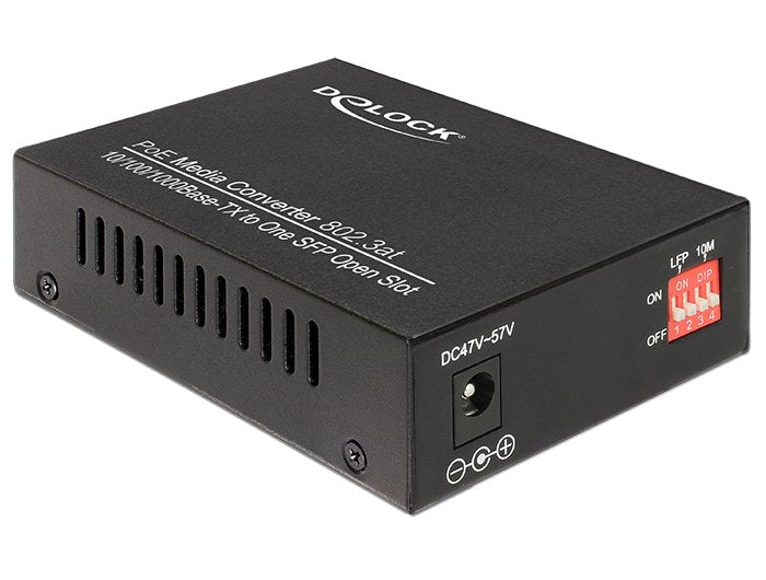 Delock 86180 Poe+ Media Converter 10/100/1000base-T To Sfp