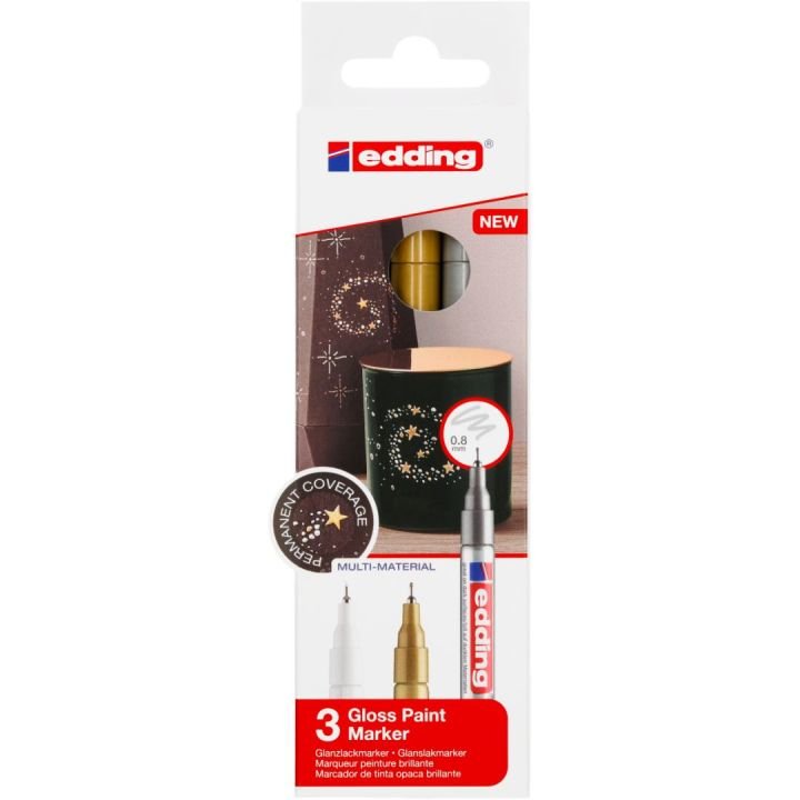 EAN 4057305020918 - Edding 780 Oro, Plata, Blanco 3 pieza(s) imagen 1
