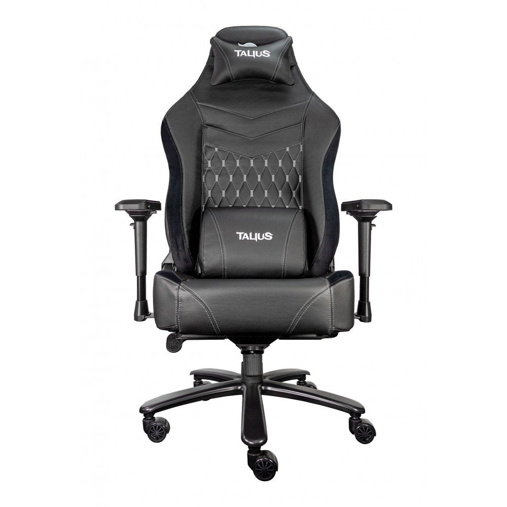Talius Silla Mamut Gaming Negra/Gris 4d, Frog, Base Metal, Ruedas Nylon, Hasta 150kg