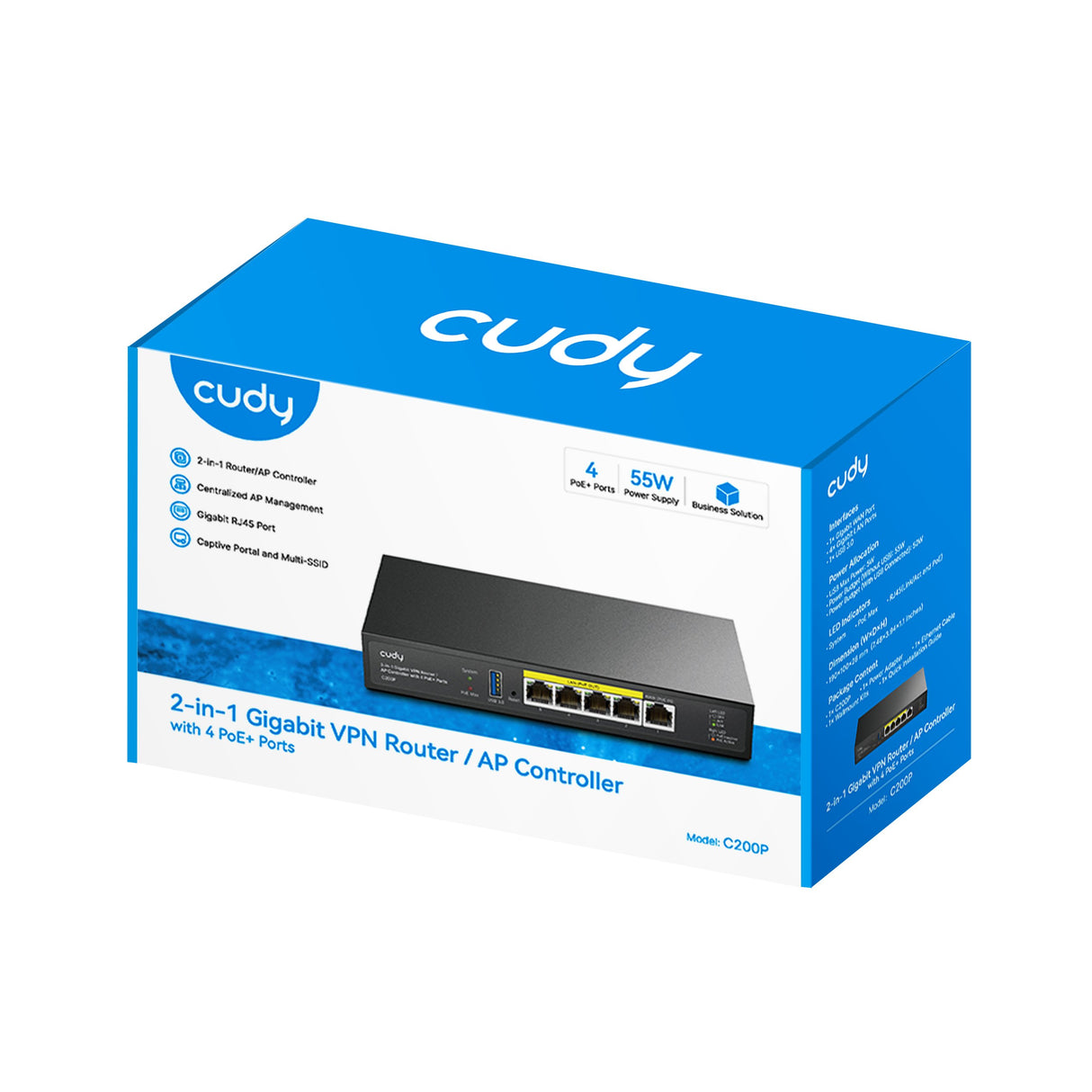 EAN 6971690793470 - Cudy dispositivo de gestión de red 1000 Mbit/s Ethernet Energía sobre Ethernet (PoE) imagen 2