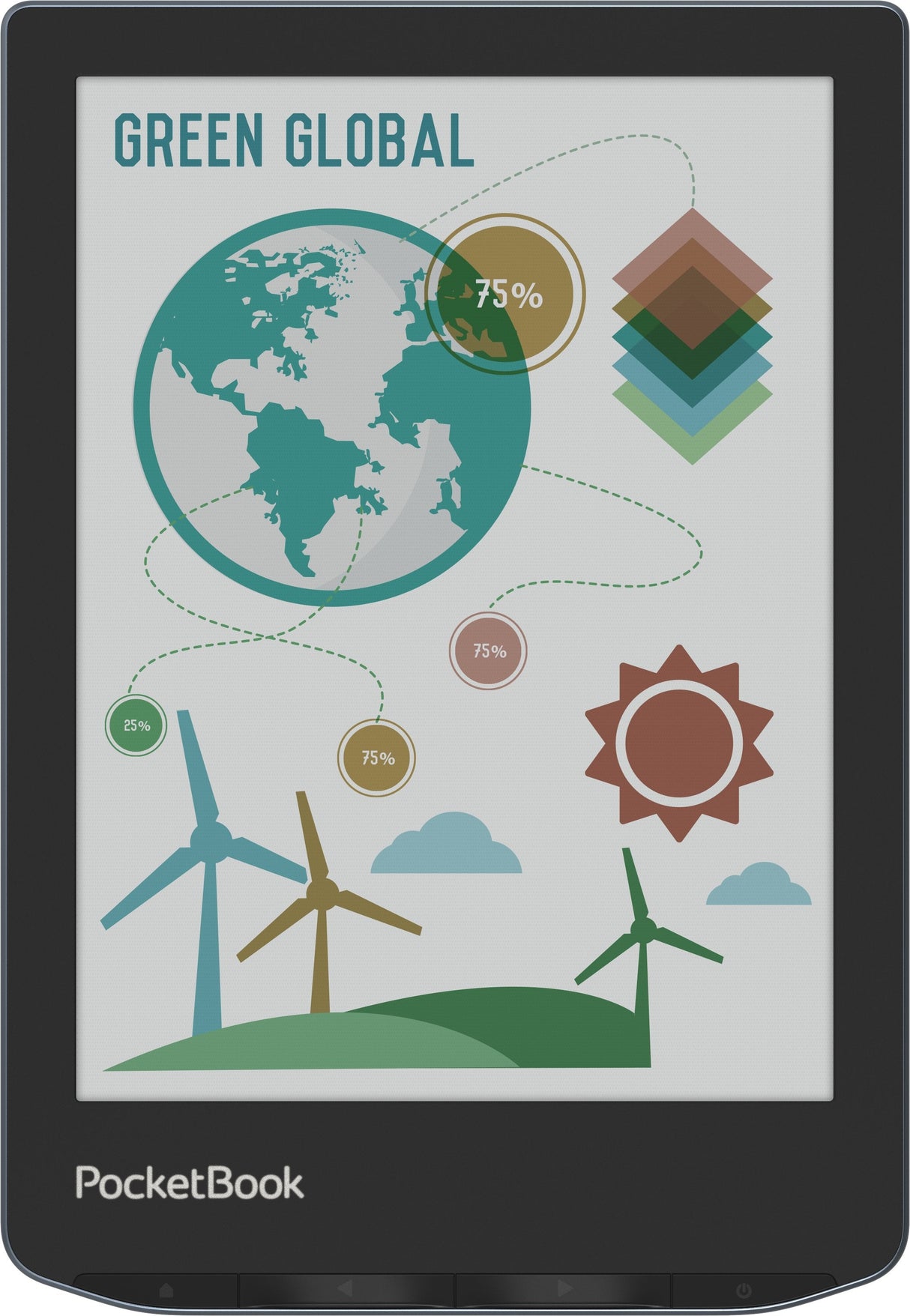 Libro Electronico Ebook Pocketbook Verse Pro Color Ereader 6" 16 Gb Stormy Sea