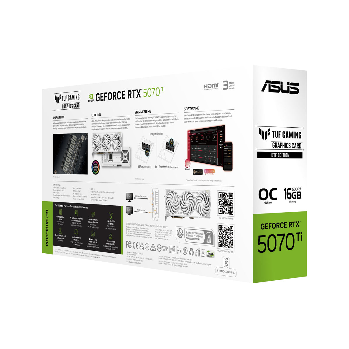 EAN 4711636126151 - ASUS TUF Gaming TUF-RTX5070TI-O16G-BTF-WHITE NVIDIA GeForce RTX 5070 Ti 16 GB GDDR7 imagen 11