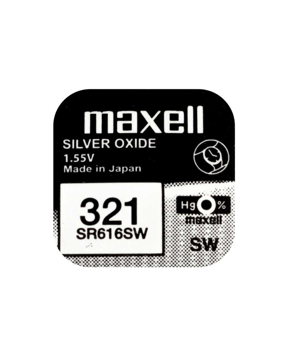 Maxell Micro Pilas Planas Óxido De Plata 1,55v - Sr616sw 321 Caja 10u