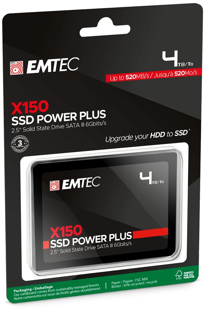 EAN 3126170179500 - Emtec X150 4 TB 2.5" Serial ATA III 3D NAND imagen 3