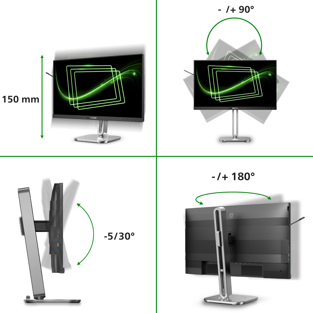 EAN 8721038001747 - Philips 5000 series 24B2G5301/00 pantalla para PC 60,5 cm (23.8") 1920 x 1080 Pixeles Full HD LCD Negro imagen 4