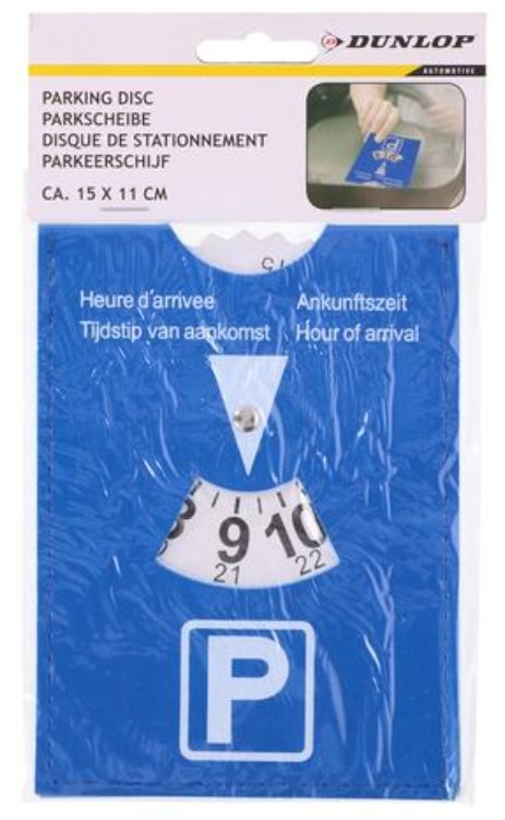 Disco Horario Estacionamiento Plástico; 12,5 X 10 Cm