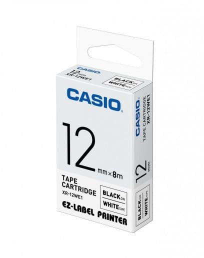 Casio Cinta Para Etiquetadora 8m X 12mm Negro/Blanco
