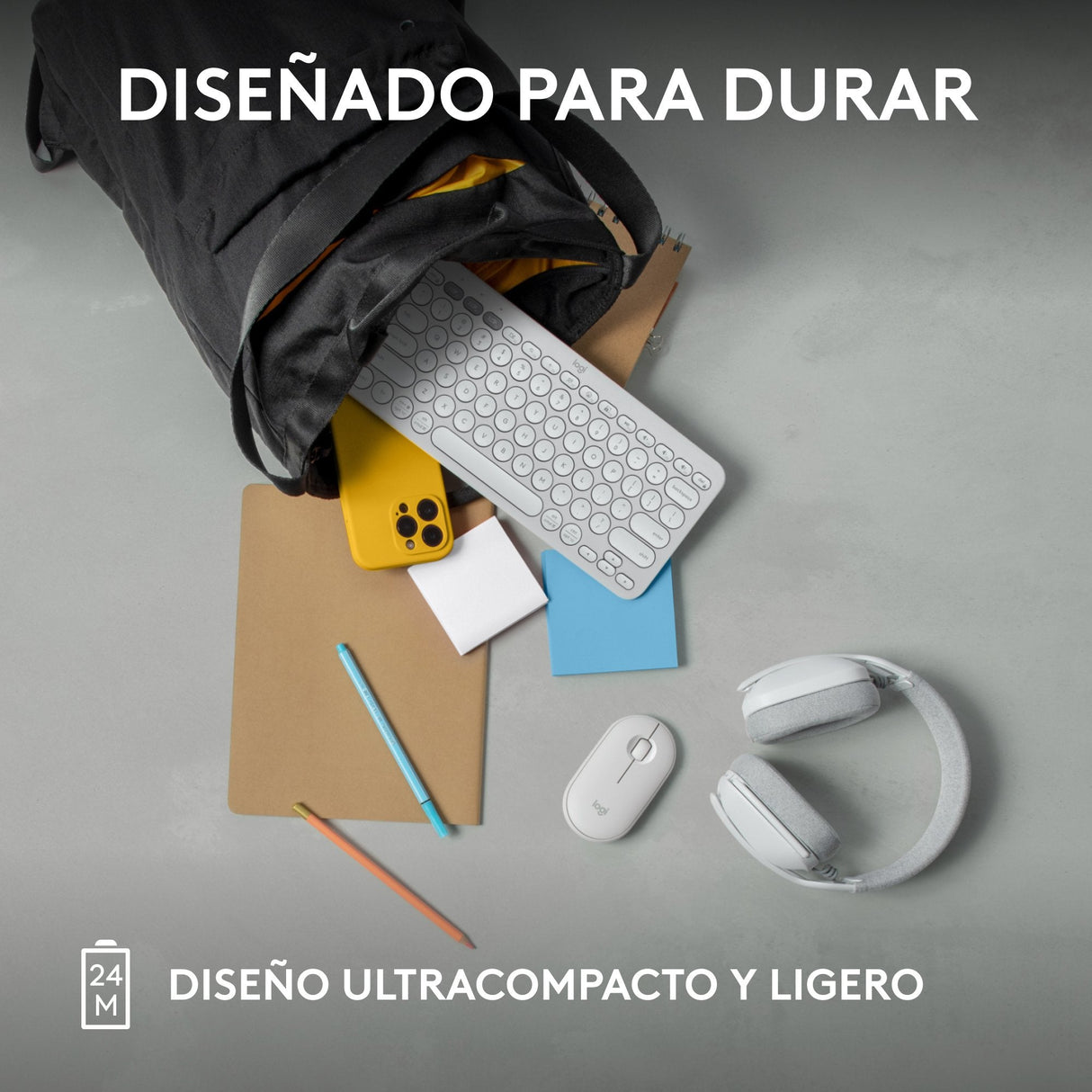 Ratón Logitech Pebble 2 M350s Wireless + Bluetooth Blanco 910-007013