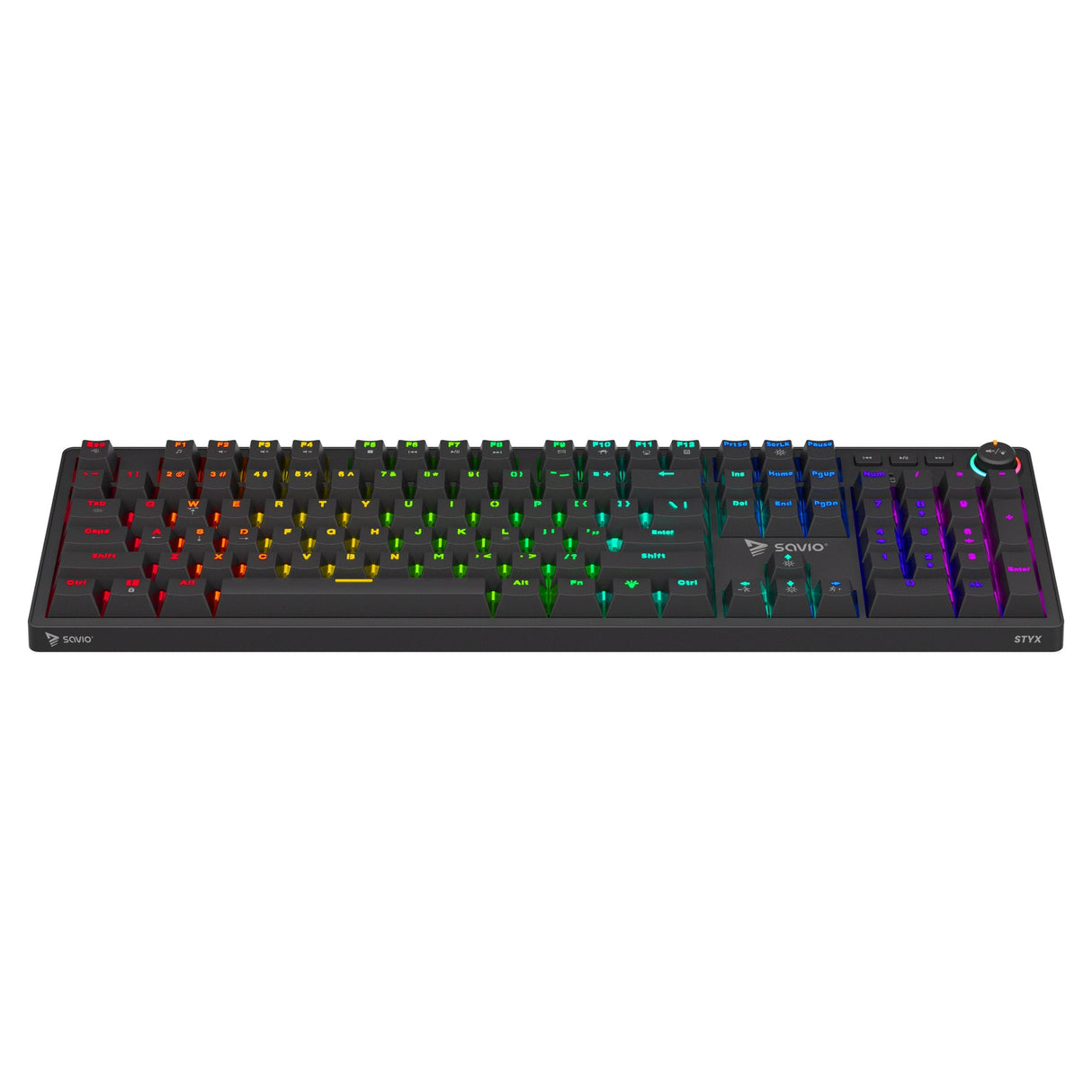 Savio Styx Outemu Brown Teclado Juego Usb Qzerty Internacional De Ee.Uu. Negro