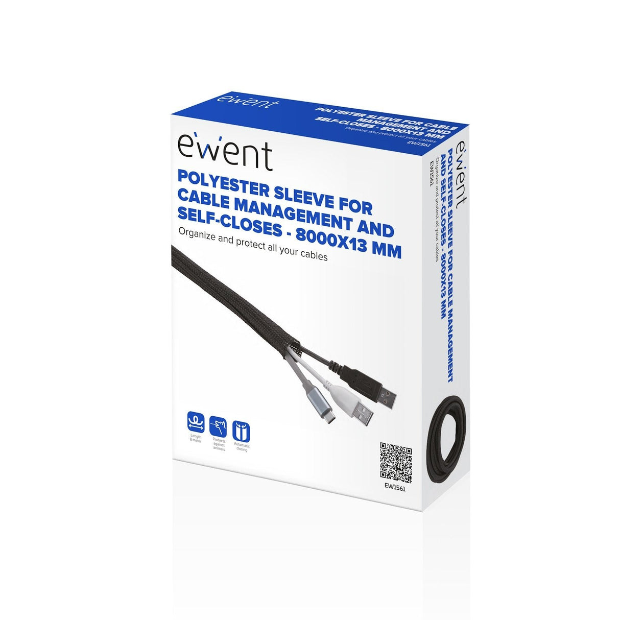 EAN 8052101431957 - Ewent EW1561 organizador de cables Universal Pasacables Negro 1 pieza(s) imagen 2