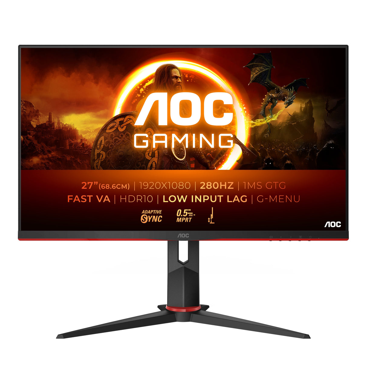 Monitor Aoc 68,6cm 27" 27g2zn3 Bk 16:09 2xhdmi+Dp+Usb Va Lift