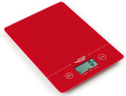 Báscula Adler Ad 3138 Rojo Encimera Rectángulo Electrónica De Cocina