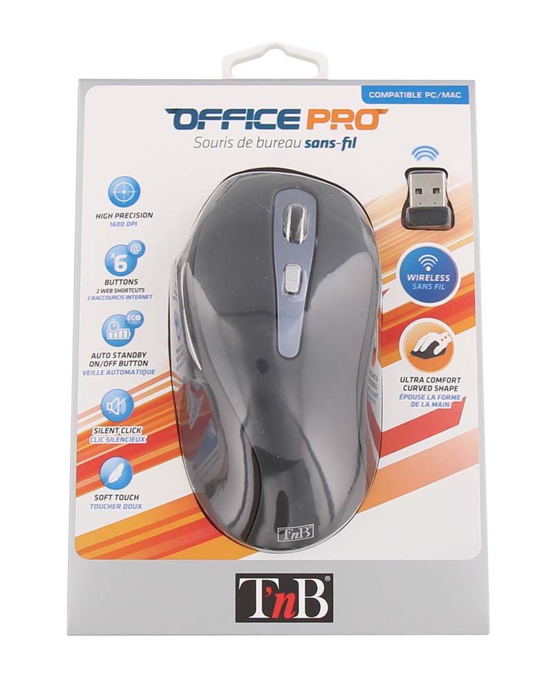 Tnb Office - Ratón Inalámbrico De Sobremesa - Negro