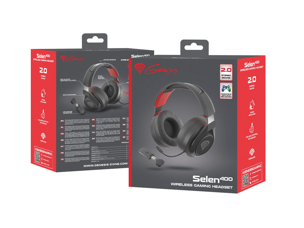 EAN 5901969426434 - GENESIS Selen 400 Auriculares Inalámbrico y alámbrico Diadema Juego Negro, Rojo imagen 8